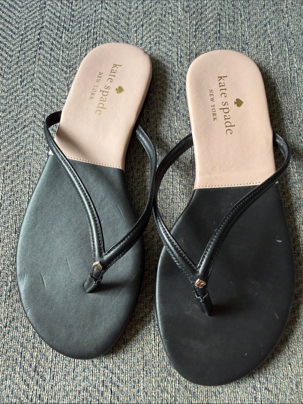 Kate Spade Cabana Leather Color Block Flip Flops Size: 6B